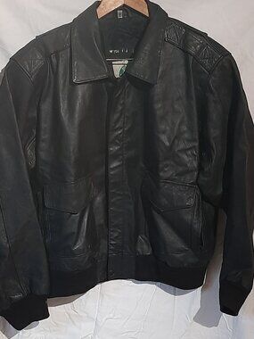 "Sony Music Nashville" Burk's Bay A-1 Leather Bomber Jacket, Men's XL